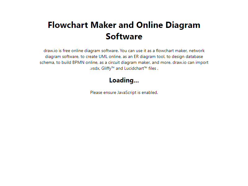 Draw.io landing page
