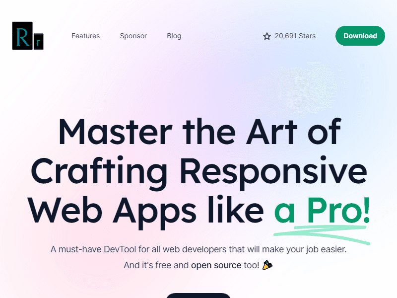 Responsively App landing page