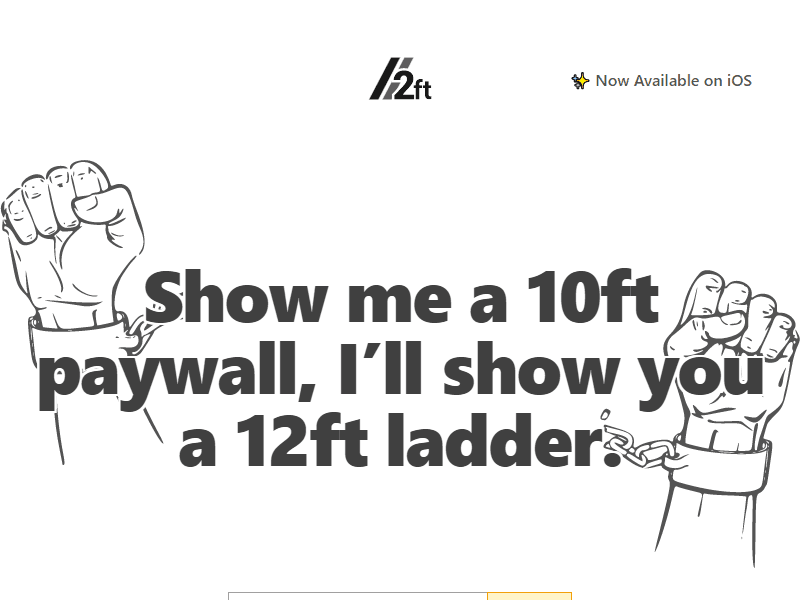12ft.io landing page