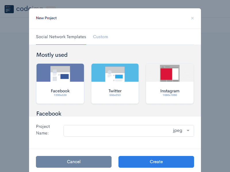 Codeimg landing page